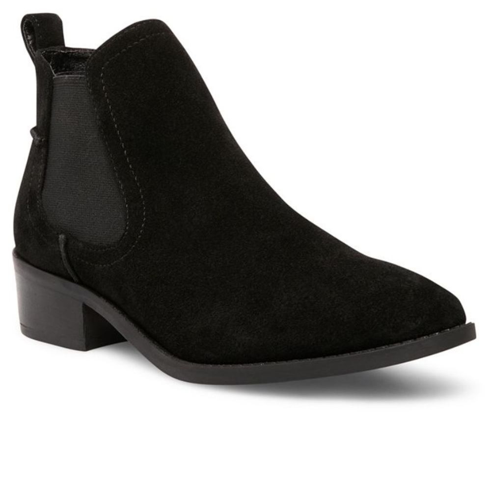 NWT Steve Madden Dabble black suede Chelsea booties Sz 9
